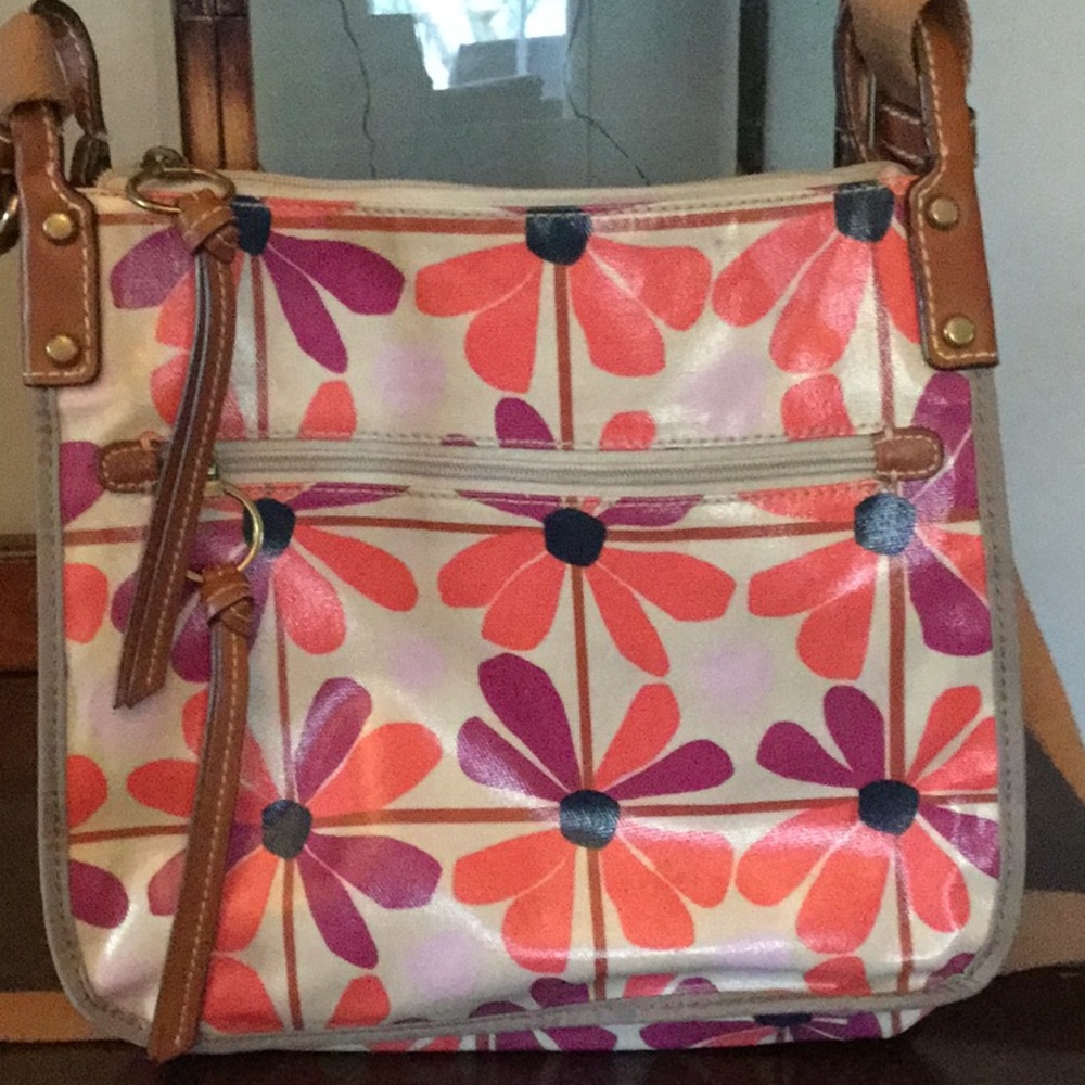 Fossil Coated Canvas Crossbody